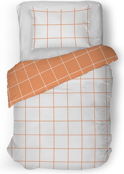 Snoozing Frouke Dekbedovertrek - Eenpersoons - 140x200/220 cm - Oranje