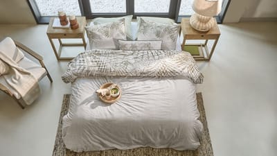 Rivièra Maison Palm Shade dekbedovertrek - Eenpersoons - 140 x 200/220 cm - Naturel