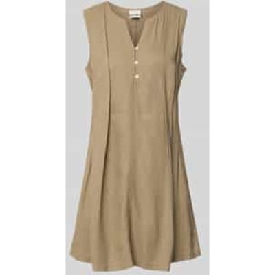Mini-jurk van mix van linnen en viscose model 'LINNO'