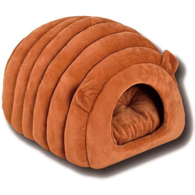 Nouveau Arrivage Nid pour Chat - Maison Chauffante Nid pour Chiot Animal de Compagnie Automne et Hiver Lit pour Chat Nid pour Animal de Compagnie Semi-Fermé (brown,L) marron