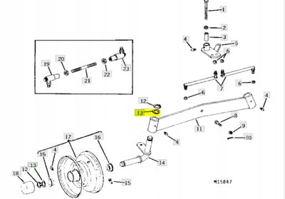 John Deere M-serie - Onderlegplaat - Staal - Zinkafwerking - Corrosiebestendig