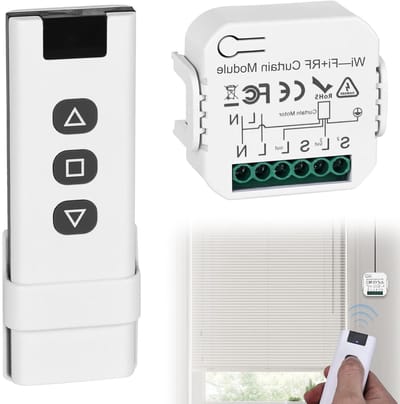 Draadloze Shutter Controle Retrofit Set voor Rolluiken en Zonneschermen met 230V Schakelaar en Slimme Functies