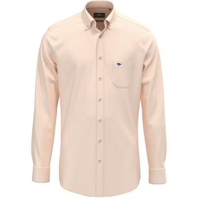 Fynch-Hatton Overhemd Solid Color Premium Washed Oxford Button-Down Tangerine / male