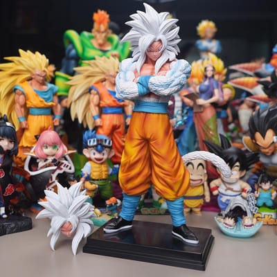 32cm/12.6in Anime Dragon Ball Z Goku Figuur PB Goku Actiefiguur Verzamelsieraad Model Speelgoed Cadeau white