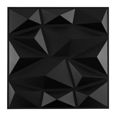 Coast 3D Wandpanelen - diamantpatroon - zelfklevend - zwart 30 x 30 cm 50 stuks
