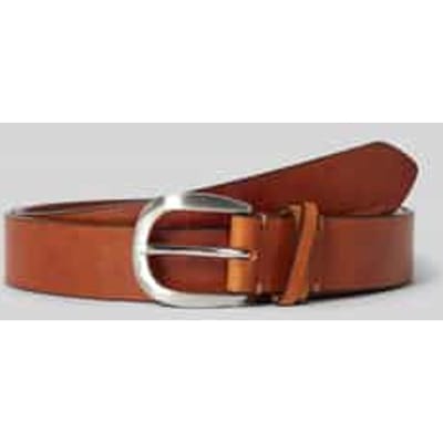 Tom Tailor - TTNANCY leren riem met afgeronde gesp - Maat 85 - light brown uni