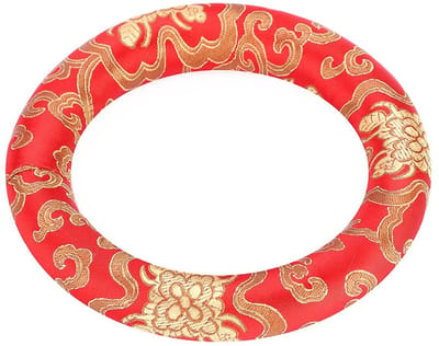 Dailygoods- Klankschaalkussen Zijden Buitenkant - Zang Zingerkomkussen - Meditatiekussen Rond - Klankschaalonderdelen - Geschikt voor 7-10 inch - Elegant en comfortabel