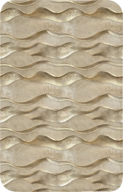 WC mat 50x80 cm - Antislip - Golven - Patroon - Goud - Toiletmat - Vloermat - Douchemat - Toilet tapijt - Toiletmatten