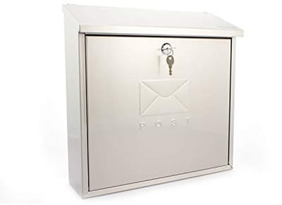 Weerbestendige RVS Wandbrievenbus met Sluiting - 37x37x12cm