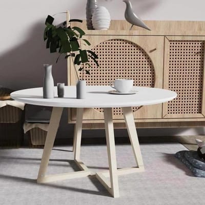 Houten Salontafel - Ronde Tafel - Woonkamer Decoratie - Massief Hout - Diverse Maten - Natuurlijk Bruin