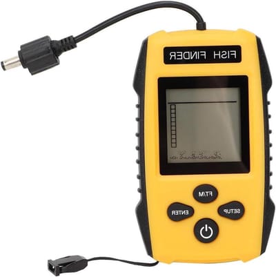 Draagbare Fish Finder met Sonar Sensor en LCD Scherm, 100m Diepte, 25ft Kabel en LED Achtergrondverlichting voor Vissen in Meer, Rivier en Zee