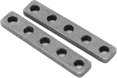Dailygoods- Schroefdraadplaat Roestvrij staal - Bevestigingsplaatje - M4 X 0,7mm Schroefgat - Positionering - 39 x 7 x 3 mm - Handig voor DIY-enthousiasten - Bevestigingsplaat