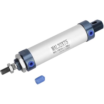MAL 32mm Enkelvoudige Stang Dubbelwerkende Mini Pneumatische Luchtcilinder Aluminiumlegering (Slag 75mm)
