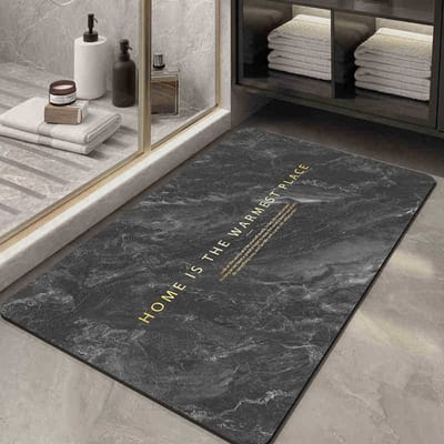 Diatomeeënaarde Modder Mat Entree Deur Vuil Gemakkelijk te Onderhouden Absorberende Voetmat Marmer Badkamer Antislip Mat 80 * 120cm (diatom mud)