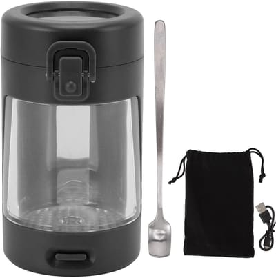 Dailygoods - Draagbare Opslagpot met LED-Licht en Vergrootglas