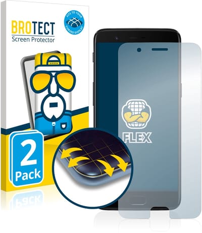 BROTECT - Screenprotector voor OnePlus 5 - Folie Beschermfolie transparant volledig dekking - 2 Stuks
