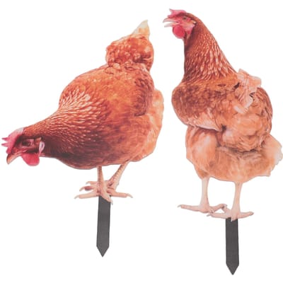 Tuinkip Paal Kleurrijk Weerbestendig Acryl Decoratief Dier Figuur Paal voor Buiten brown