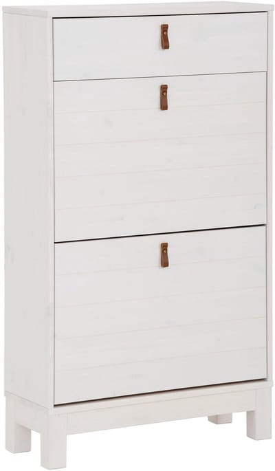 Ella-Schoenenkast - 2 Kleppen 1 Lade - Wit Grenen