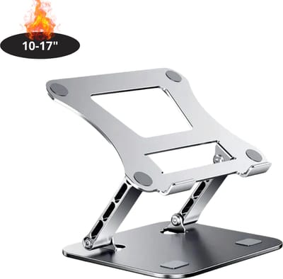 Livano Ergonomische Laptop Houder - Laptop Standaard - Verstelbaar - Verhoger - Stand - Laptoptafel - Zilver