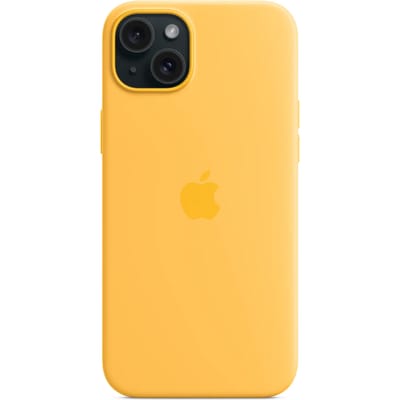 Apple Silicone Backcover MagSafe voor de Apple iPhone 15 Plus - Sunshine