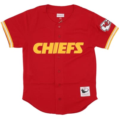 Heren Nfl On The Clock Mesh Button Front Kanchi Scarlet Button-jas