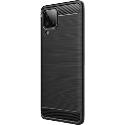Mocaa Samsung Galaxy A12 Hoesje Schokbestendig Slank Zwart