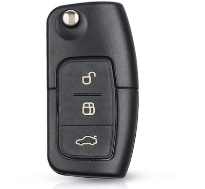 XEOD Autosleutelbehuizing - sleutelbehuizing auto - sleutel - Autosleutel / Geschikt voor: Ford 3 knops klap sleutel