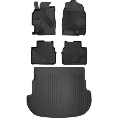 FROGUM PROLINE – Rubber vloermatten + kofferbakmat set – Mazda 6 II Kombi 2007-2012 – TPE, geurloos (zonder verstelbare kofferbakvloer)