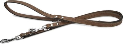 Beeztees leren dressuurlijn Cork. Bruin. 200 cm x 18 mm.