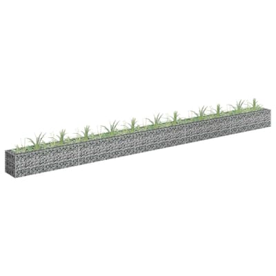 vidaXL - Gabion - plantenbak - verhoogd - 450x30x30 - cm - gegalvaniseerd - staal