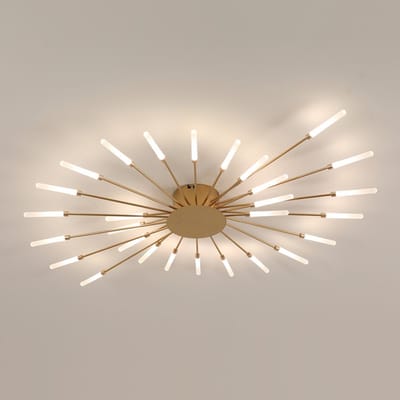 Riserva LED Plafondlamp Firework Design - 28W - 3150 lm - 4500K Neutraal Wit - Goud - Moderne Decoratieve Plafonnière voor Woonkamer, Slaapkamer en Eetkamer