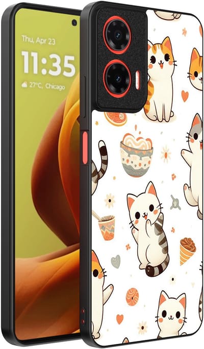 Smartphonica Telefoonhoesje Geschikt voor Motorola Moto G85 / Motorola Edge 50 Fusion met katten opdruk - TPU backcover case cat design geschikt voor Motorola Edge 50 Fusion;Motorola Moto G85