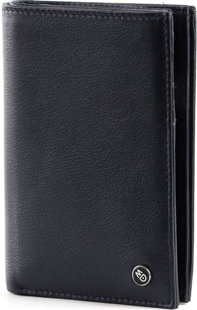 MANDARINA DUCK Leren Portemonnee Downtown Bifold Wallet Navy Donkerblauw