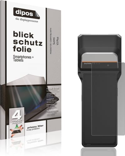 dipos – Matte Privacy Screenprotector geschikt voor Sunmi V3 Plus | Anti-Spy Beschermfolie