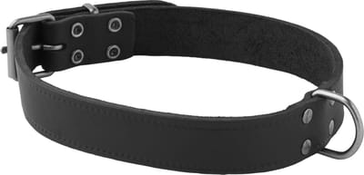 Adori Halsband Vetleder Met Print Zwart - Hondenhalsband - 50x2 cm