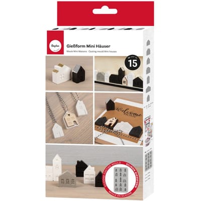 Siliconen gietvorm "Mini-huisjes"