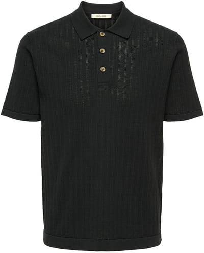 ONLY&SONS - ONSMOON REG 12 SS POLO KNIT NOOS - Heren - Polo's