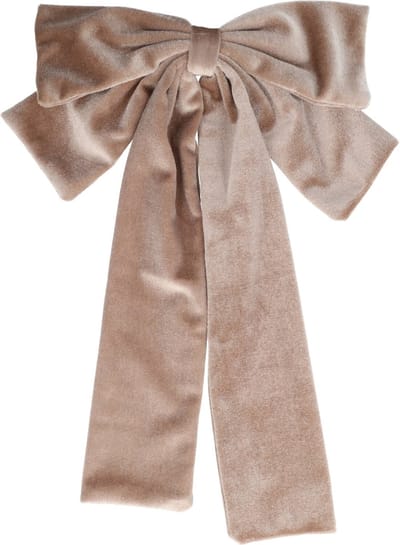 Haarsoires Haarspeld Patentspeld 8cm - Strik & Linten 20/25cm – Velvet Stof – Handmade – Taupe - Haarspelden voor Dames - Haarklem - Haarclip - Haaraccessoires - Hair Clip - Decoratieve Haaraccessoire
