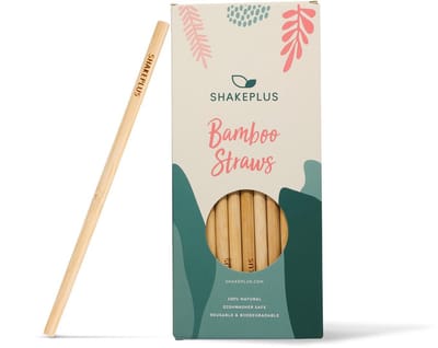 Shakeplus Bamboe Rietjes - Set van 10 Stuks - Duurzaam - Vaatwasserbestendig
