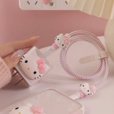 iPhone kabel beschermer - Oplader beschermer - Hello Kitty - Bescherm - Iphone kabel bescherming