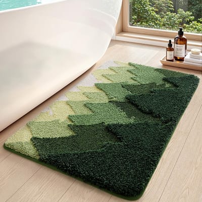 Badmat - Zachte vloermat - Badkamer comfort - Anti-slip achterkant - 50 x 80 cm - Bosgroen