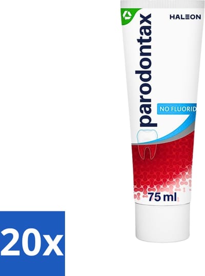 20 x Parodontax - Tandpasta - Fluoride Vrij - 75ml - Fluoridevrije Tandpasta - Mondgezondheid - Tandvleesbescherming - Tandplakverwijdering - Bloedend Tandvlees