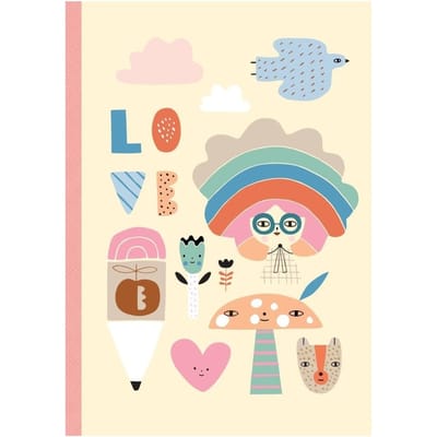 Petit Monkey notitieboek Rainbow Girl