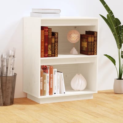 vidaXL - Wandkast - 60x34x75 - cm - massief - grenenhout - wit