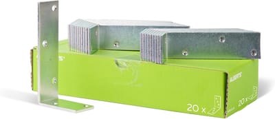 Hoekverbinders - Versterkers Bevestigers - Houtverbindingen Maken - Verzonken Schroefgaten - 75 x 150 x 40 mm - Geel Verzinkt
