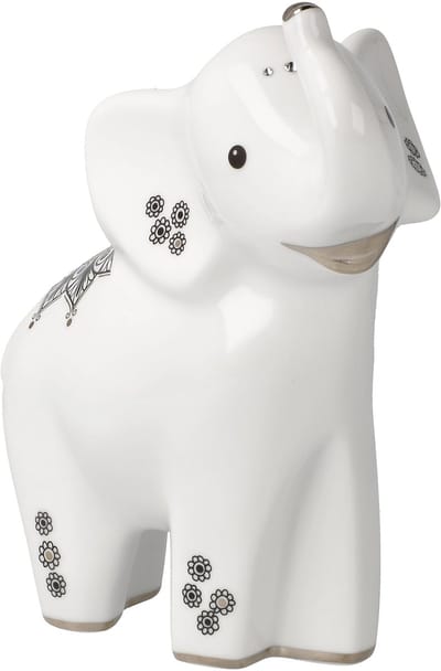 Goebel - Elephant | Decoratief beeld Roho | Porselein - 16cm - olifant - met kristal
