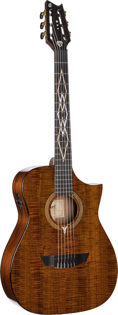 Cort Luxe Nylon Cutaway Klassieke Gitaar 4/4 Naturel Elektro-akoestisch Hoogglans