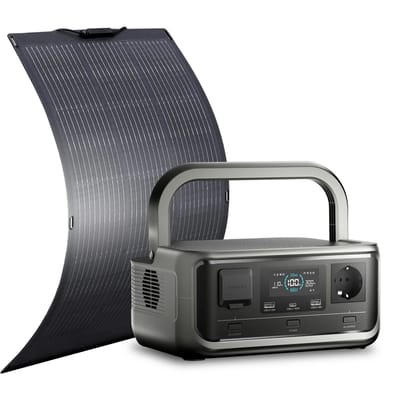 ALLPOWERS VOLIX-P300 Draagbaar Energiestation 300W 256Wh LiFeP04 Accu - VOLIX-P300 + SF100 100W Zonnepaneel