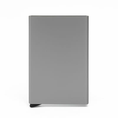 MoodLux Pasjeshouder - Uitschuifbaar - RFID kaarthouder - Aluminium - Anti-Skim - Mannen en Vrouwen - 8 pasjes - Compact - Grijs