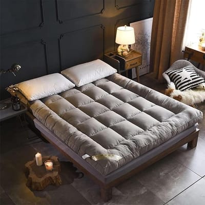 Japanse Futon Matras - Opvouwbaar Matras Vloer - Ruimtebesparend Slapen - Ademend en Antislip - 180 x 200 cm - Grijs